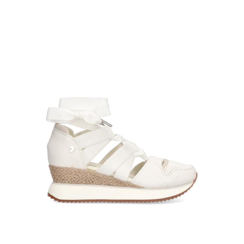 Zapatillas Casual Gioseppo - Mujer - Cuña Alta - Modelo Muir - Color Blanco