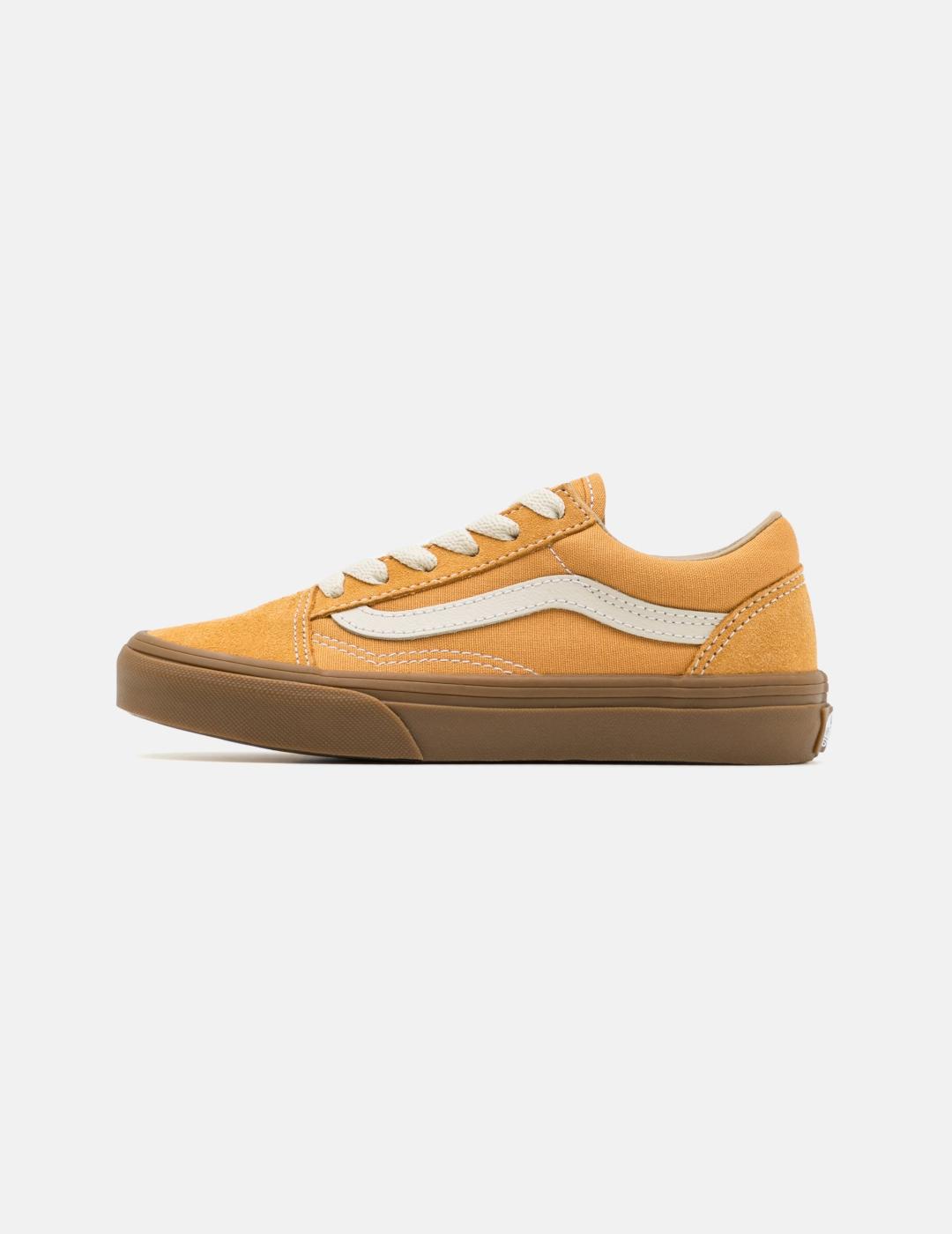Zapatillas Vans Old Skool GUM ANTELOPE Marrón Camel Suela Caramelo Niños