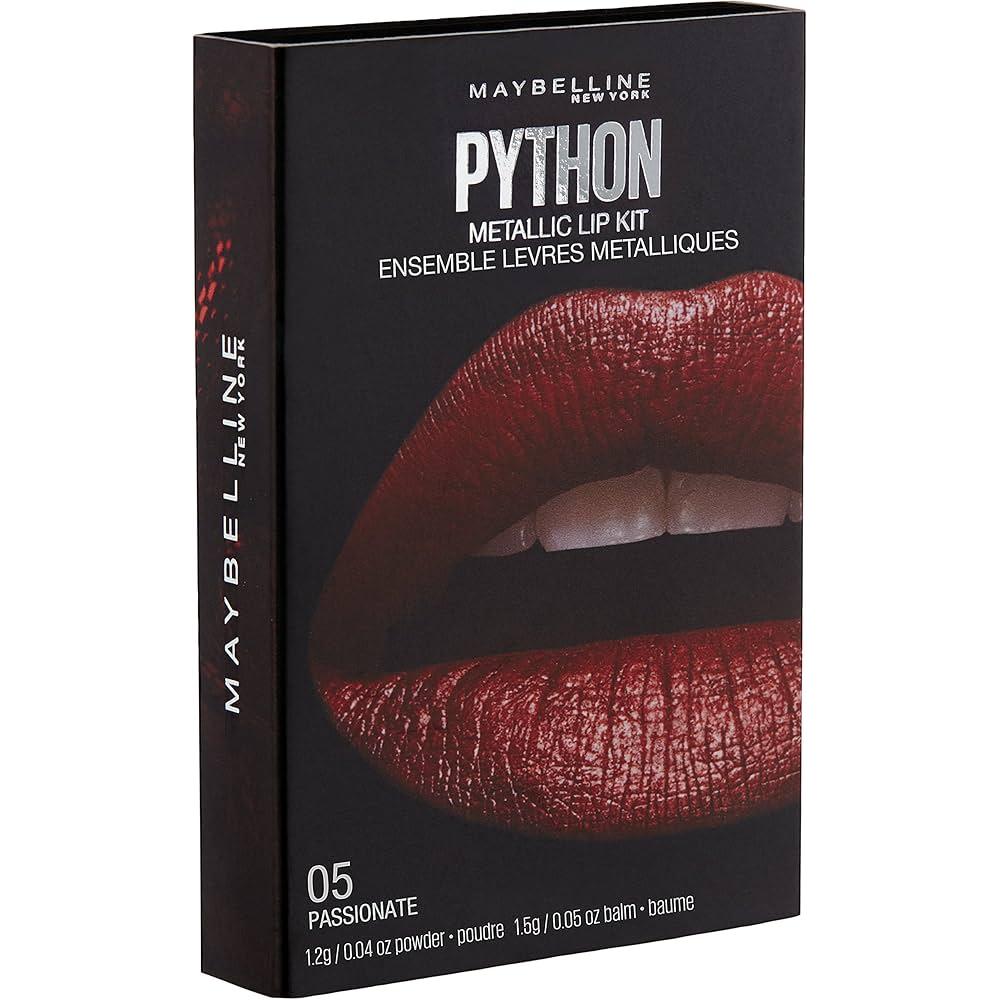 Maybelline New York Lip Studio Python - Kit de maquillaje de labios metálico, apasionado, 0.09 onzas