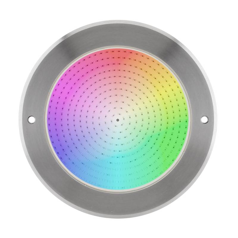 LEDBOX Lámpara LED SLIM 5mm Ø230mm para piscinas, 12V AC/DC, IP68, 35W, RGB, acero inox 316, RGB. Iluminación exterior Led, Iluminación para Piscinas