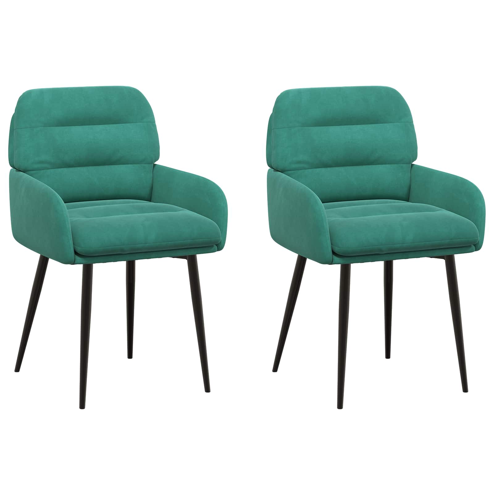 vidaXL Sillas de comedor 2 uds. Terciopelo 59 x 59.5 x 90 cm Multicolor