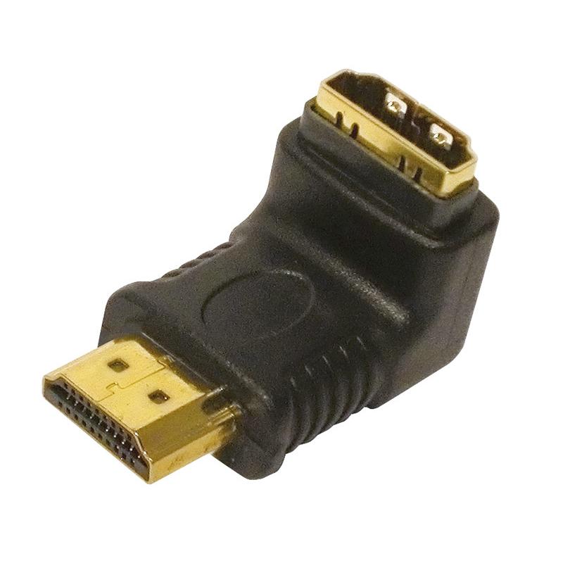 Adaptador HDMI macho - hembra acodado versión Dch.