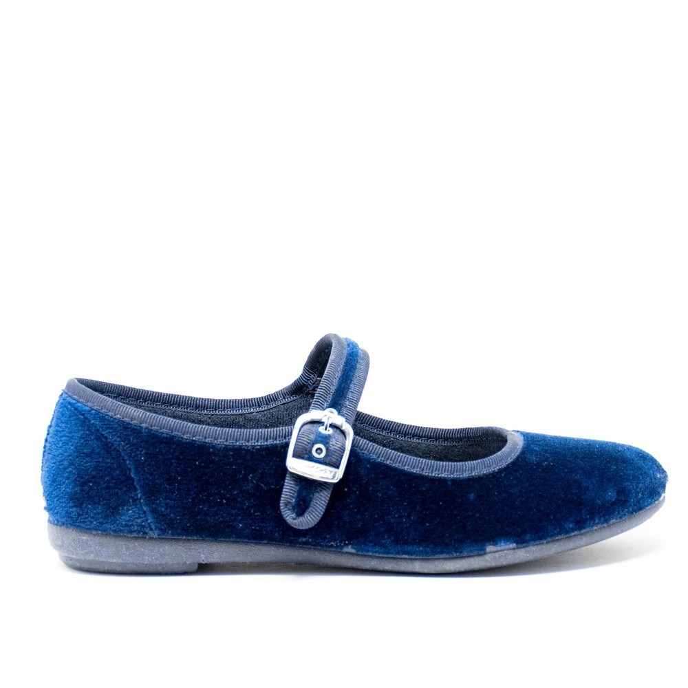 Zapatillas de lona niña VULLADI 5409-032 MERCEDITAS TERCIOPELO MARINO 361 XL