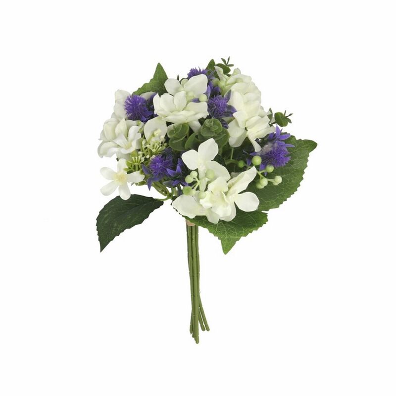 Gerimport Ramo Atado Planta Artificial Blanco Silvestre 33 Cm - Decoración Realista