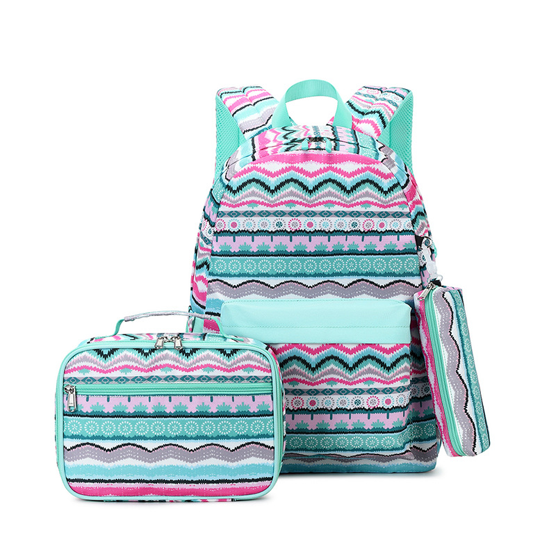 Juego de mochila para escuela secundaria, 3 piezas, bolsa de almuerzo para niñas, estuche para lápices, Mochilas Daypack