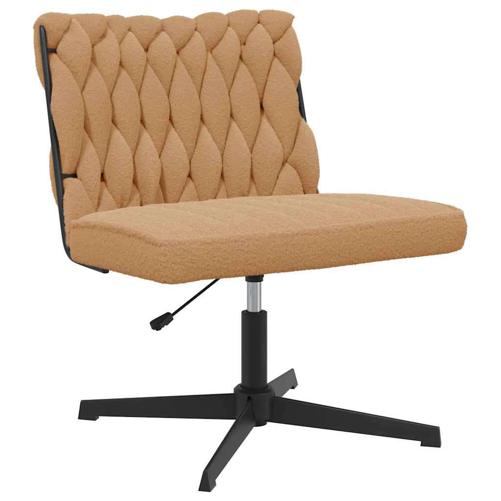 vidaXL Silla de oficina giratoria tejido imitación lana rizada en color Beige/Gris claro/Crema y más | cómodas modernas ergonómicas para comedor cocina salón hogar