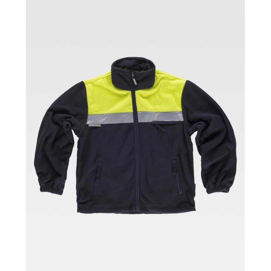 Chaqueta Polar Alta Visibilidad Colores Fluorescentes para Trabajadores Industriales