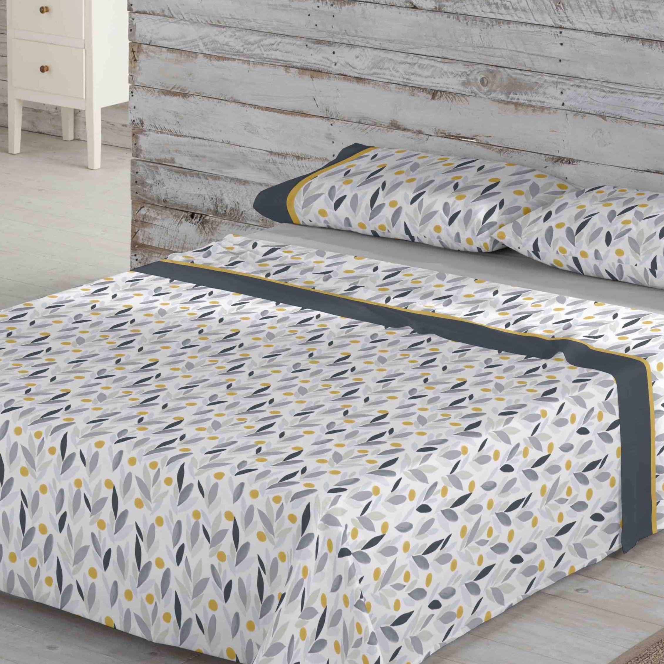 NATURALS - Juego de Sábanas Estampadas 3/4 Piezas - 10 Modelos Diferentes - 50% Algodón 50% Poliéster Extra Suave - 144 Hilos - Incluye Sábana Bajera + 1/2 Fundas de Almohada - Cama 90/105/135/150/180