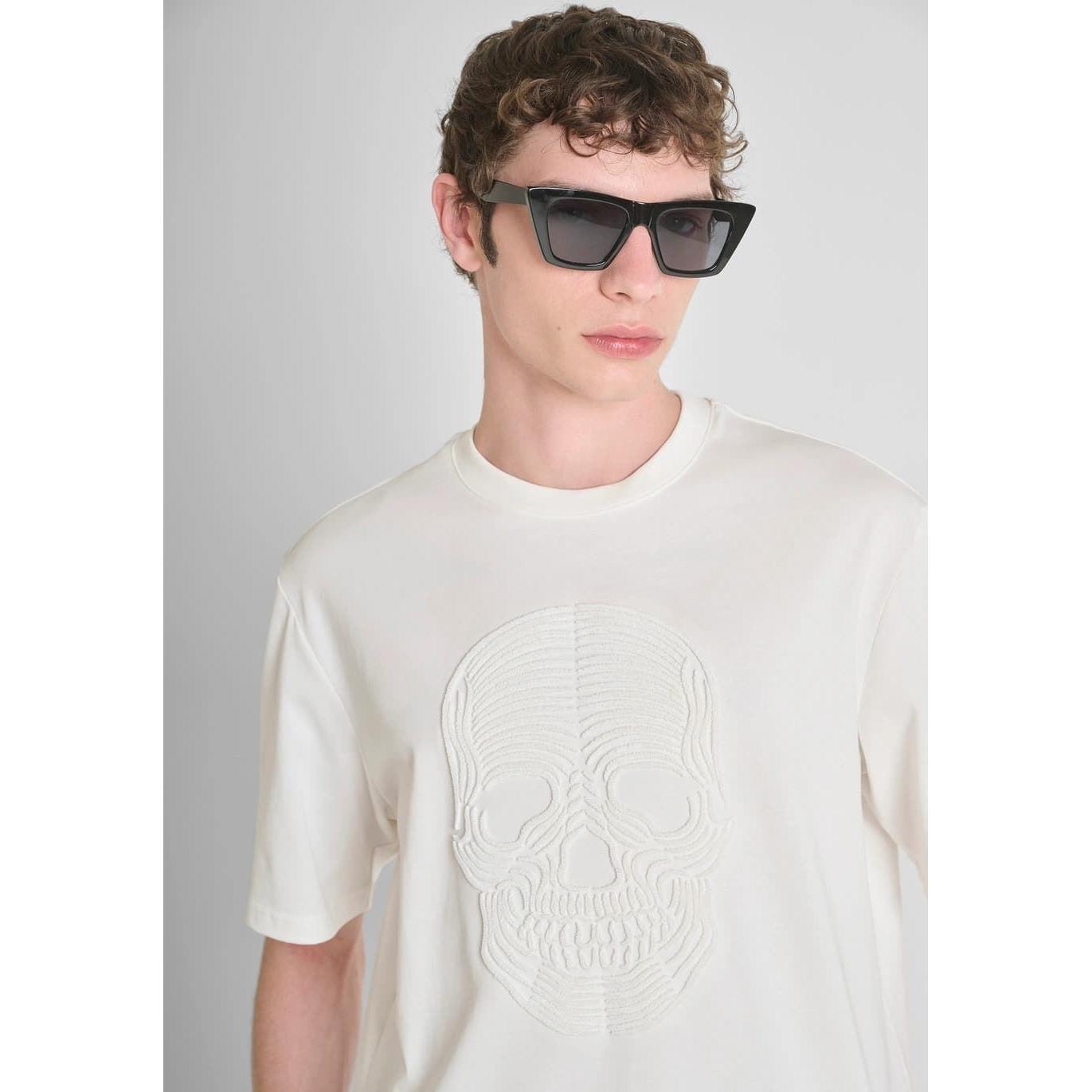 Camiseta Antony Morato Relaxed Fit crema MMKS02544 FA100239 1011