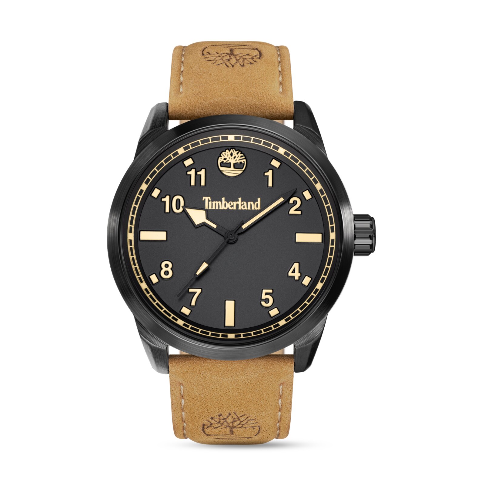 Timberland Reloj Hombre Caja De Metal Pulsera Genuine Leather De Color Marrón Claro Resistente Al Agua 5 Atm Tdwga0109701
