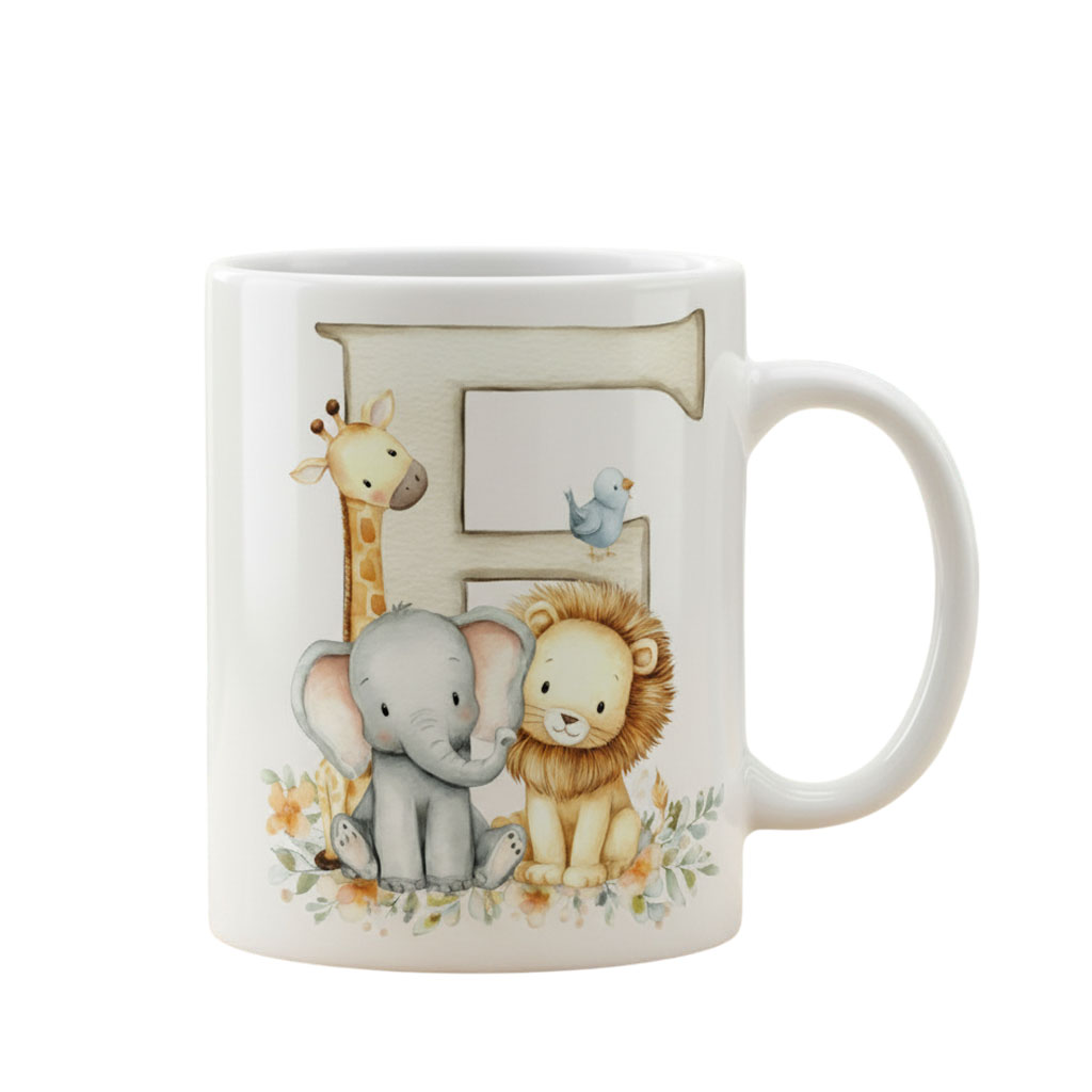 TOCAREGALAR. Taza Plastico Especial para Niños. Diseño Inicial con Animales. Detalle Infantil