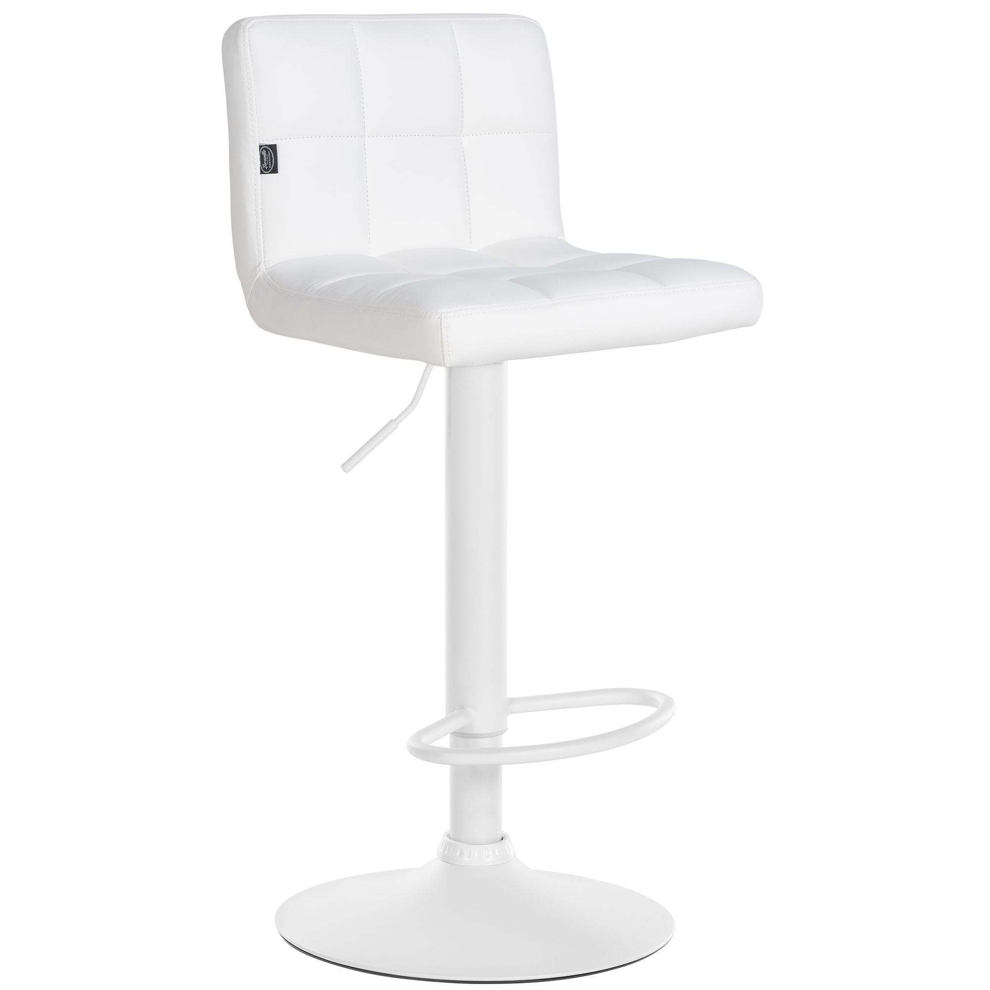 Taburete de bar Feni en polipiel Blanco,Blanco