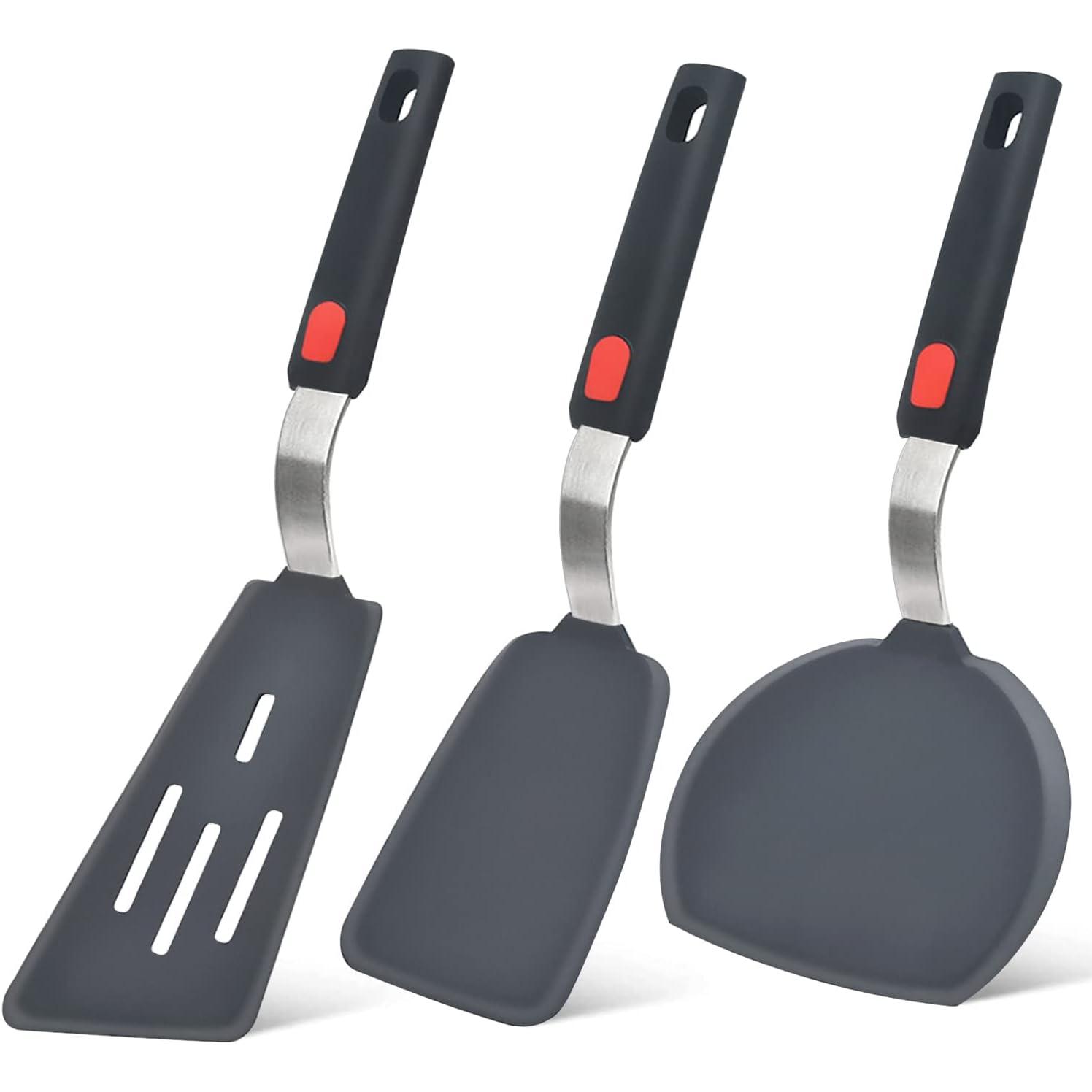 Juego de espátulas de silicona, juego de 5 piezas, espátulas de silicona antiadherentes, resistentes al calor, utensilios de cocina