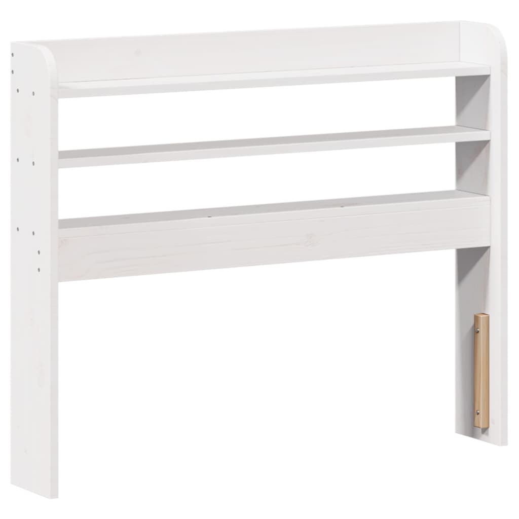 vidaXL Cabecero de cama con estantes madera maciza pino blanco 75 cm