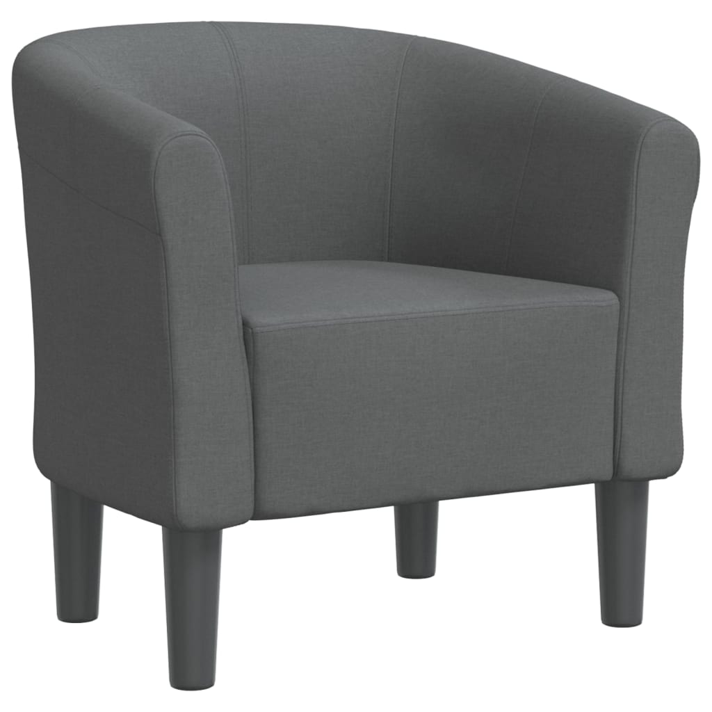 vidaXL Sillón de tela gris oscuro