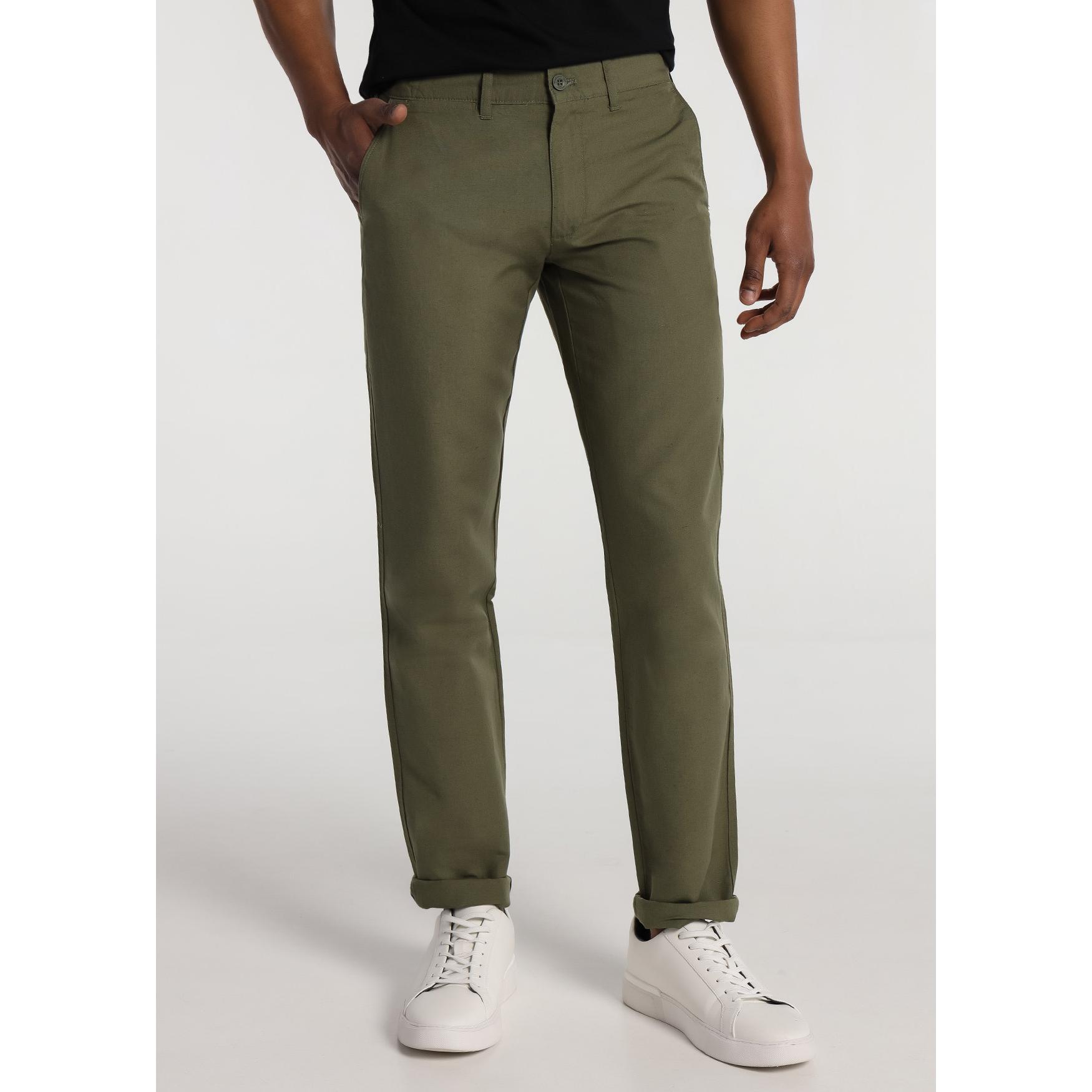 Pantalón chino lino y algodón - Tallaje en Pulgadas- Tallaje en Pulgadas