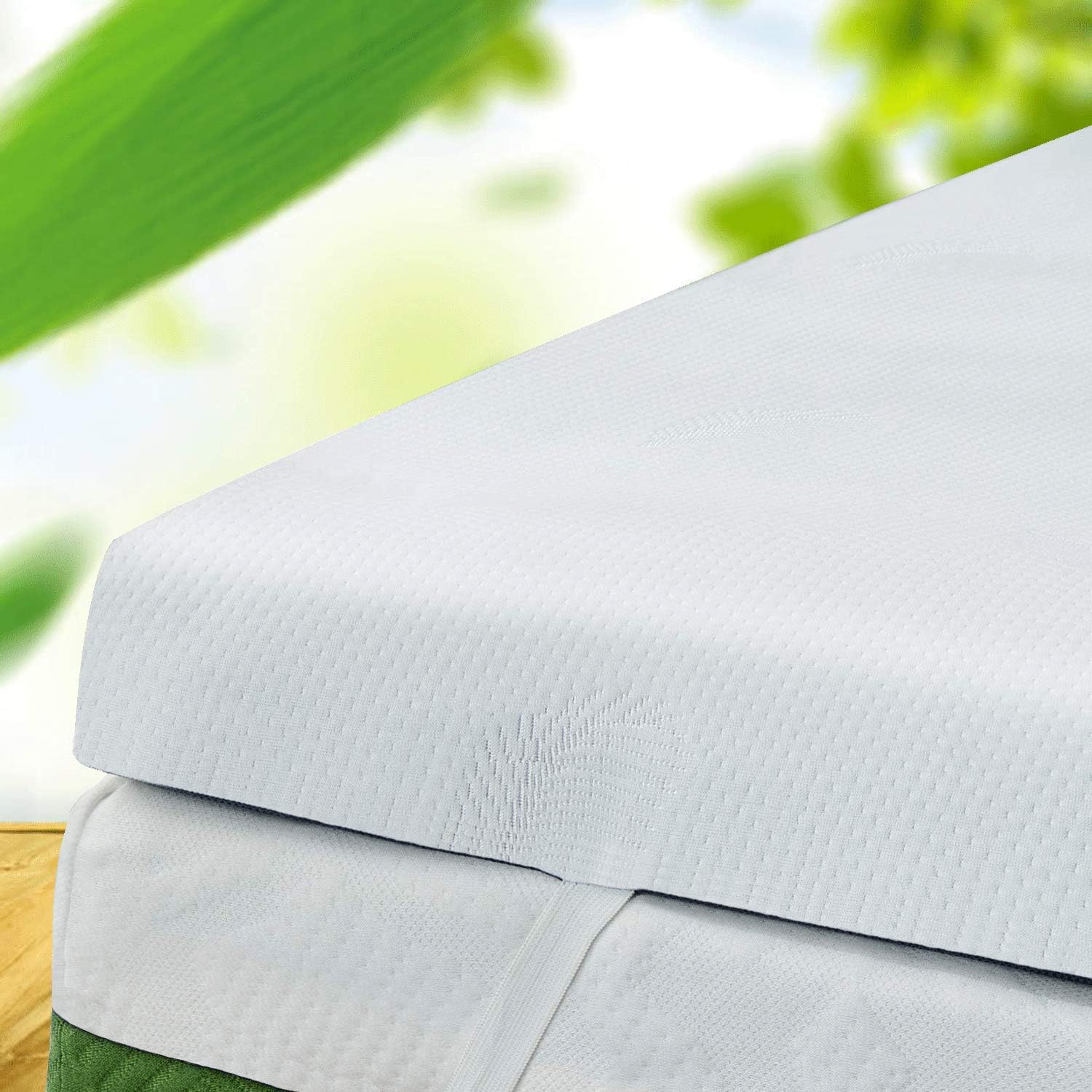MICAMAMELLAMA - Topper Cubrecolchón Viscoelástico Memory Foam 6 cm, Capa de Confort para Mejorar el Colchón con Funda Extraíble y Lavable
