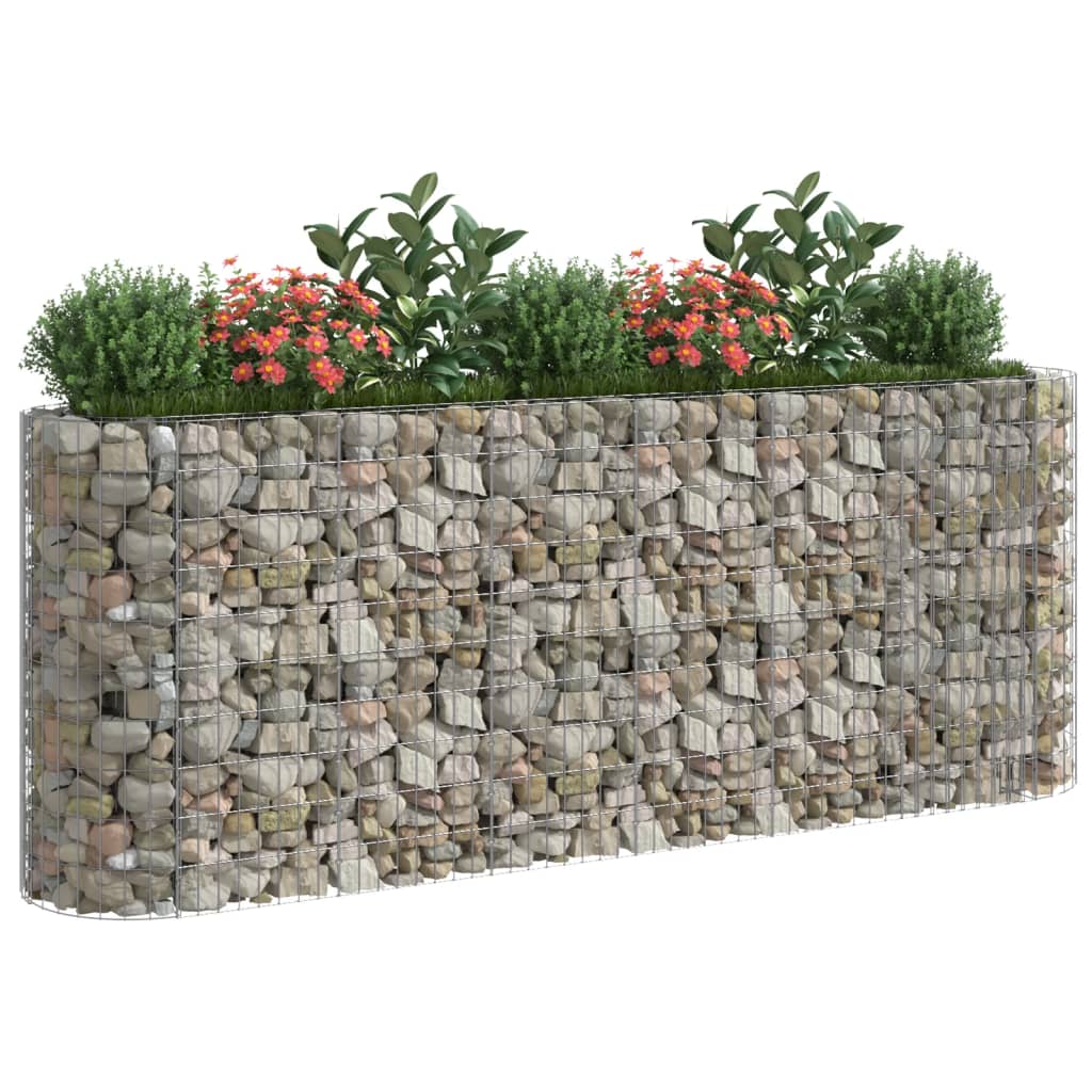 vidaXL Arriate de gaviones de hierro galvanizado Dimensiones 120 x 50 x 100 cm,  190 x 50 x 100 cm,  260 x 50 x 100 cm y mas
