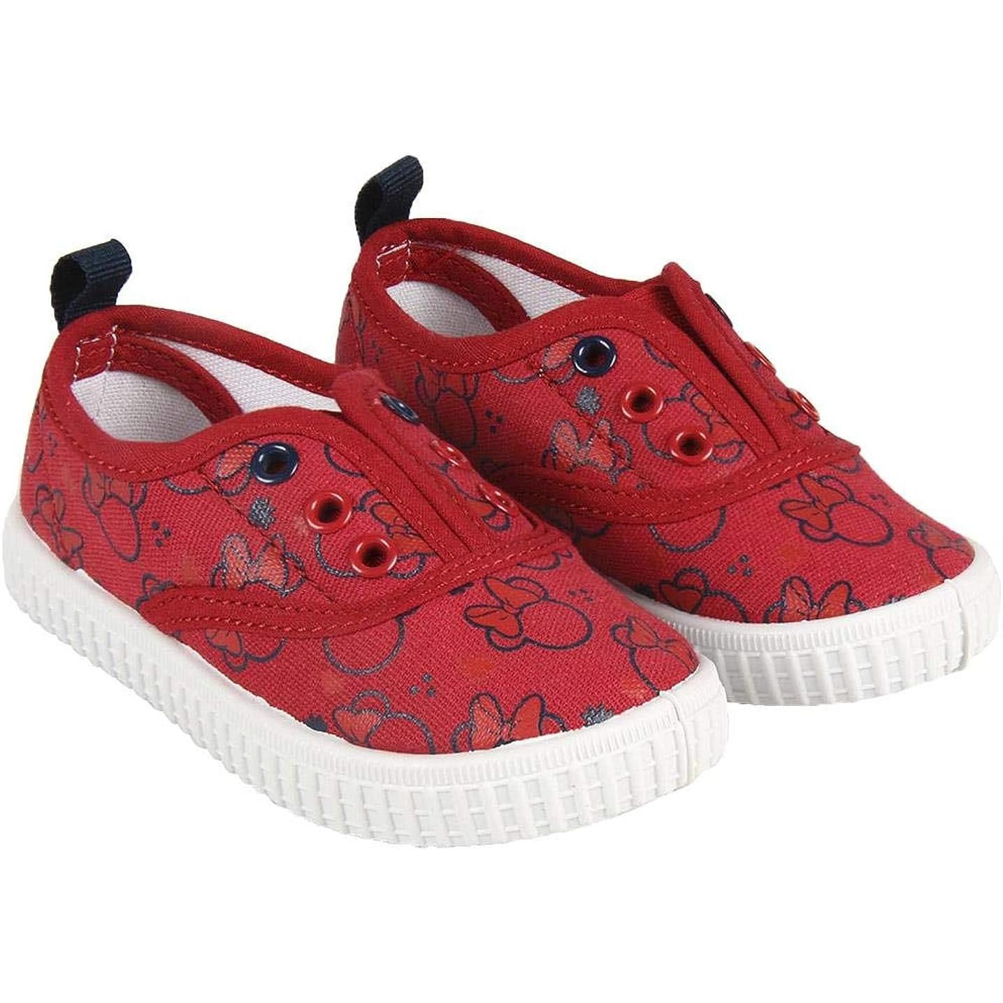 Cerdá Zapatilla Loneta Baja Minnie Roja Algodón PVC Niña