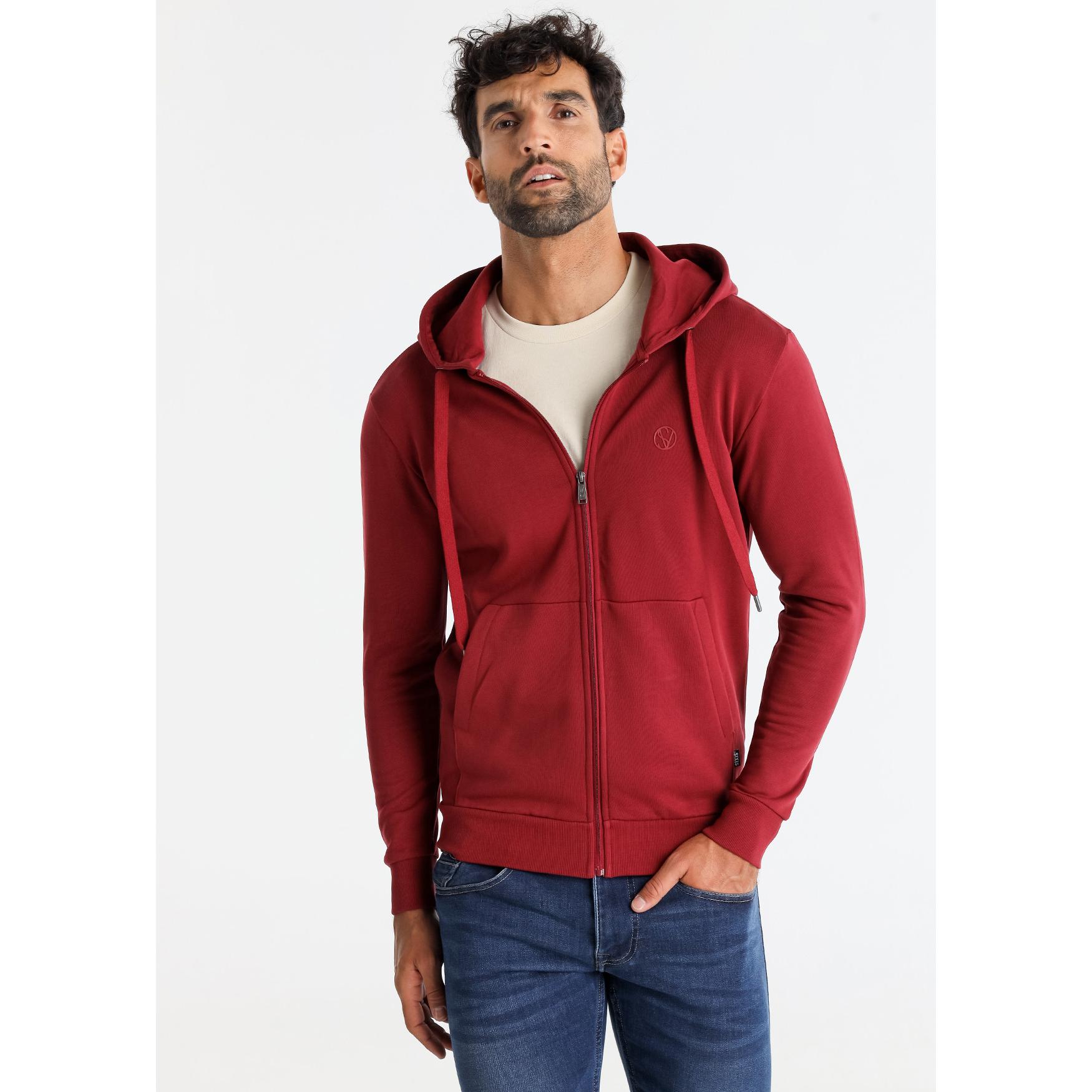 SIX VALVES - Sudadera básica con capucha cierre cremallera