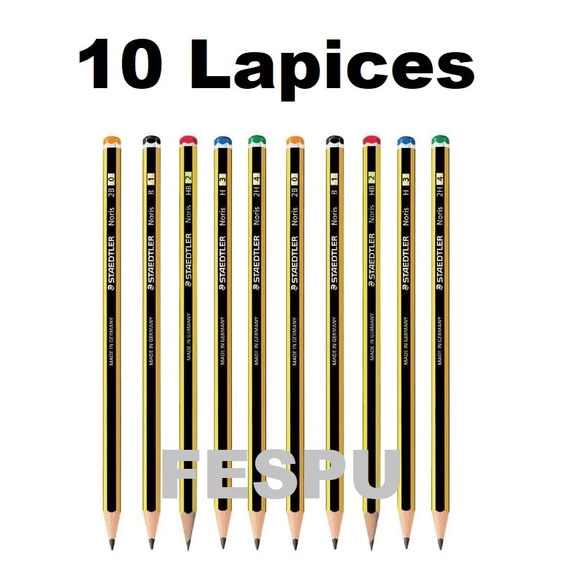 lápiz original Staedtler Noris 2B/B/HB/H/2H fespu shop