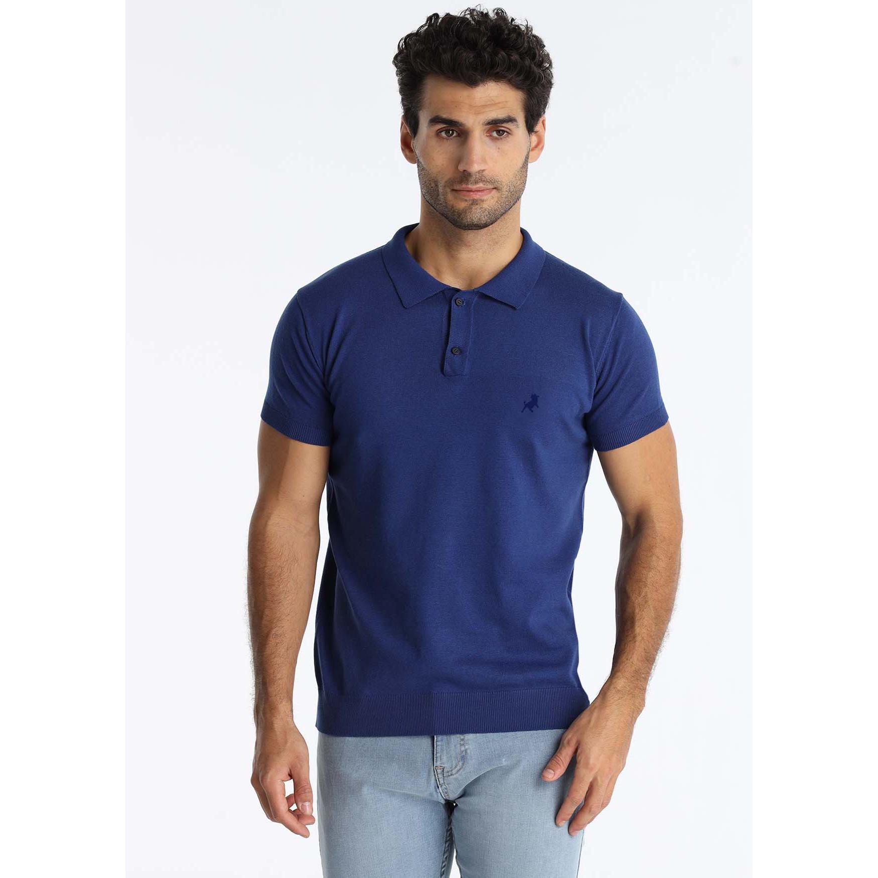 LOIS JEANS - Polo de Punto Fino con Parche Especial Corner Toro Azul