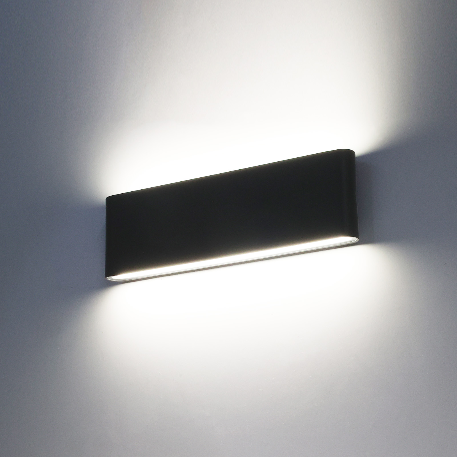 Aplique de Pared Exterior/Interior LED 20W Aluminio Rectangular Iluminación Arriba y Abajo 300mm IP54"SAFATA