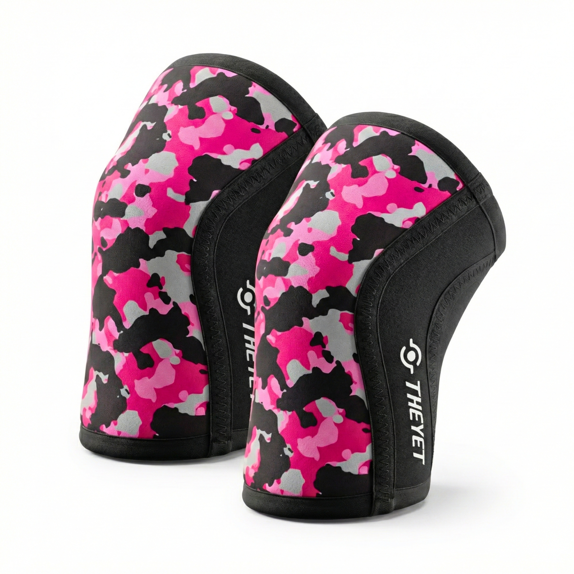 THEYET Rodilleras Compresión Neopreno 7mm (Par) Soporte Ajustable Hombre y Mujer  Gimnasio CrossFit Powerlifting Fitness Gym Halterofilia  Protecciones deportivas para Rodillas