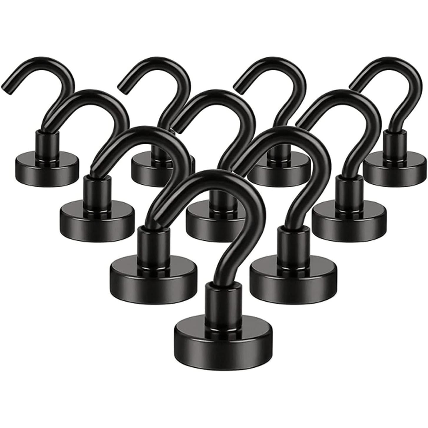 TK [Pack 10] Ganchos magnéticosImanes con GanchoSuper fuerte ganchos de imán de neodimio ganchos magnéticos de 16mm ultra potentes ganchosPared para los Accesorios de Cocina Almacenamiento