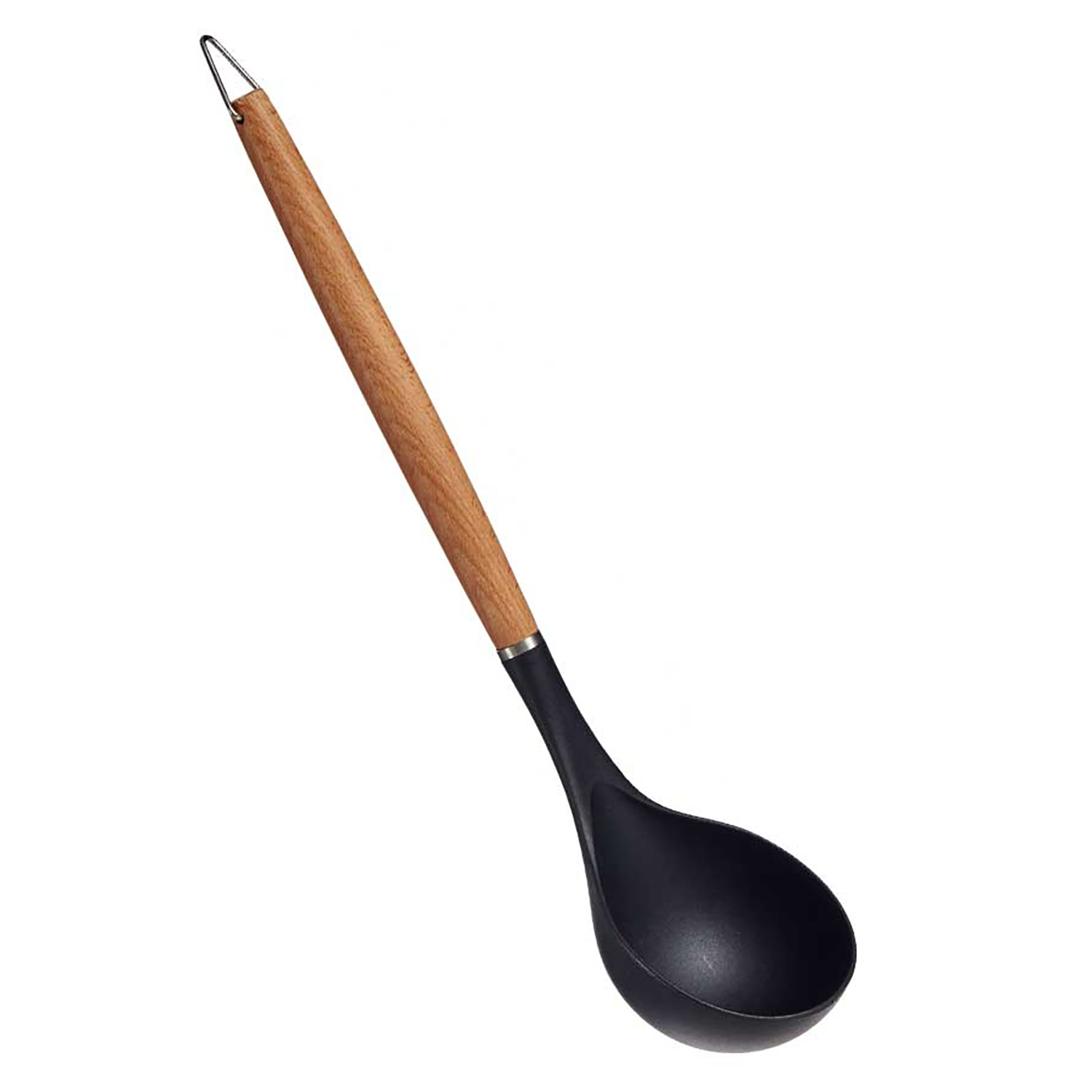 CUCHARA NYLON MANGO MADERA DE HAYA 32,5CM 33x8x3cm
