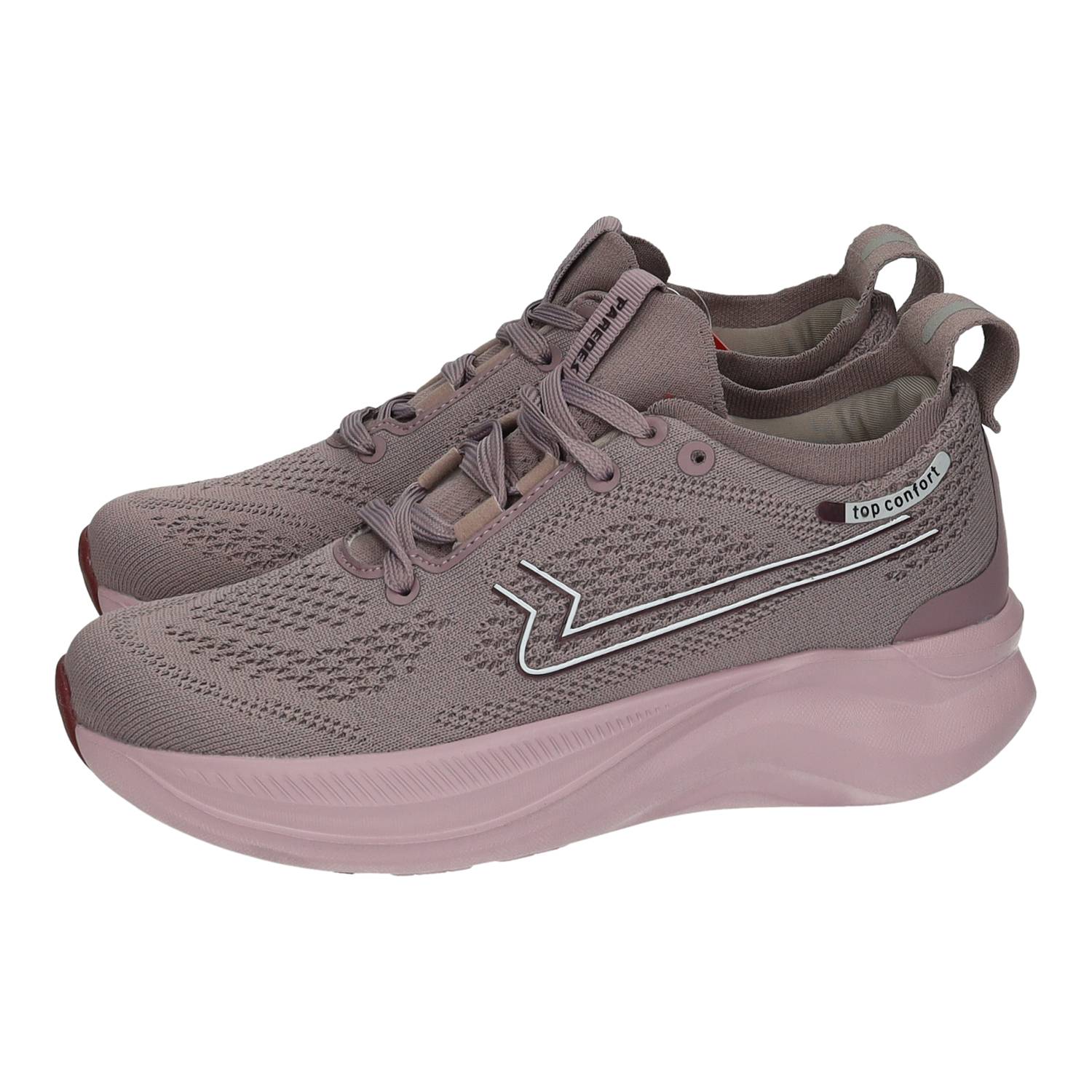 Deportivos marca PAREDES para mujer en color rosa. Zapatillas deportivas LD26605, para mujer, ligeras con plantilla memory foam, cómodas, color rosa, PAREDES