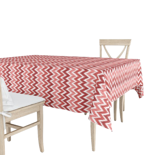 Lafabricadelastelas-Mantel espiga roja de loneta estampada. Fácil lavado lavable con máquina, decoración hogar cocina, salón, comedor
