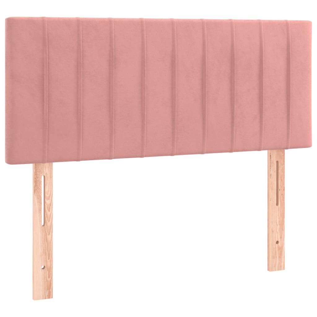 vidaXL Cabecero con LED de terciopelo rosa 100x5x78/88 cm