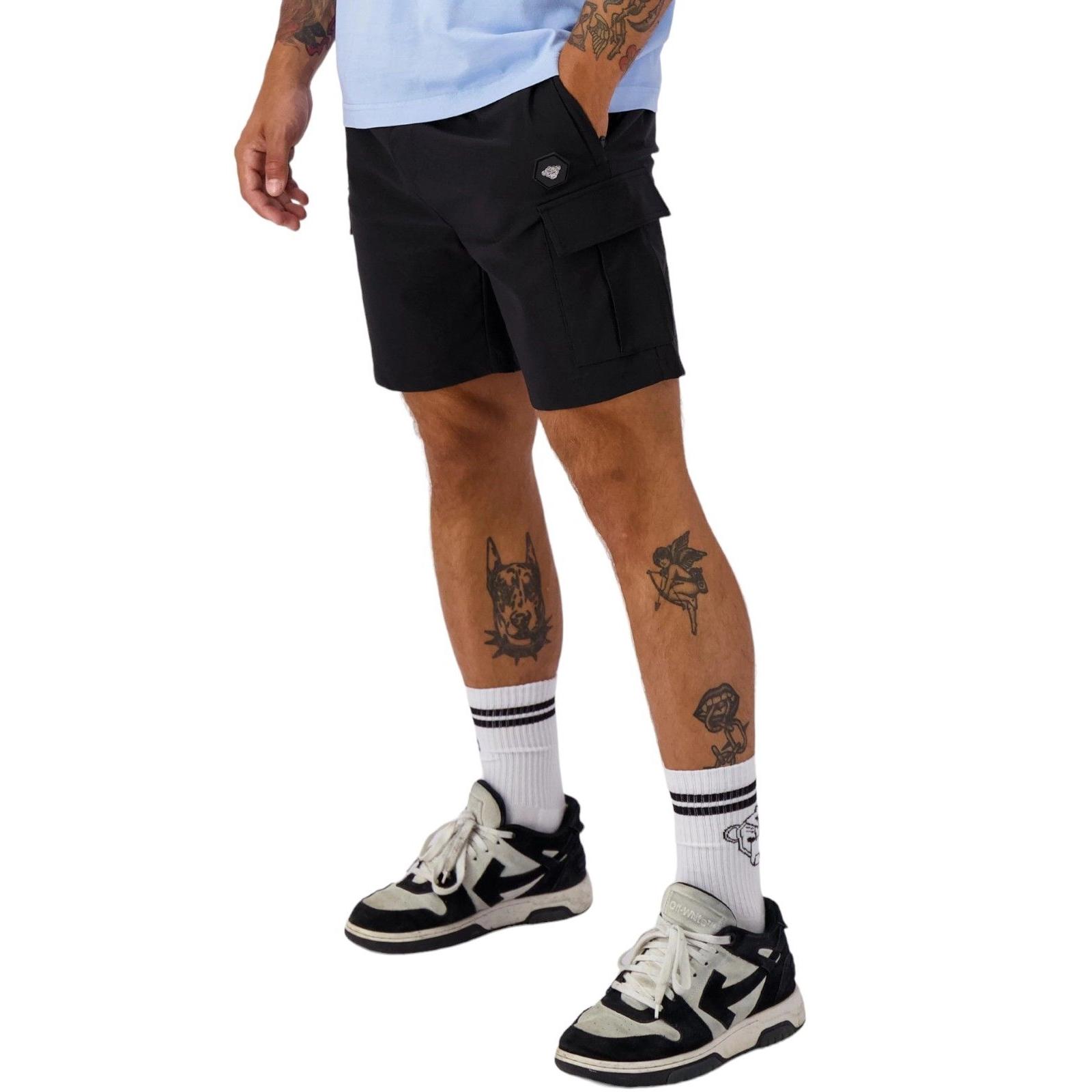 Short Black Bananas Cargo Delta Culote Negro