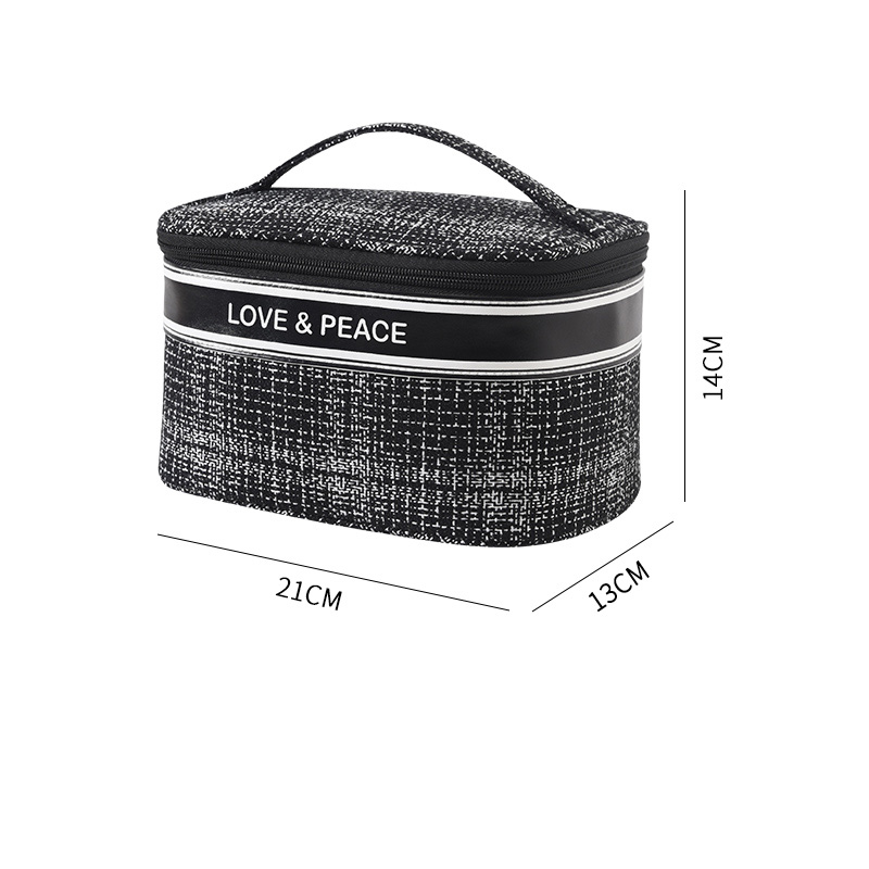 21x13x14cm Bolsa De Cosméticos Impermeable Portátil De Gran Capacidad Para Mujer, Bolso De Almacenamiento De Maquillaje De Viaje Conveniente, Bolsa De Lavado Femenino