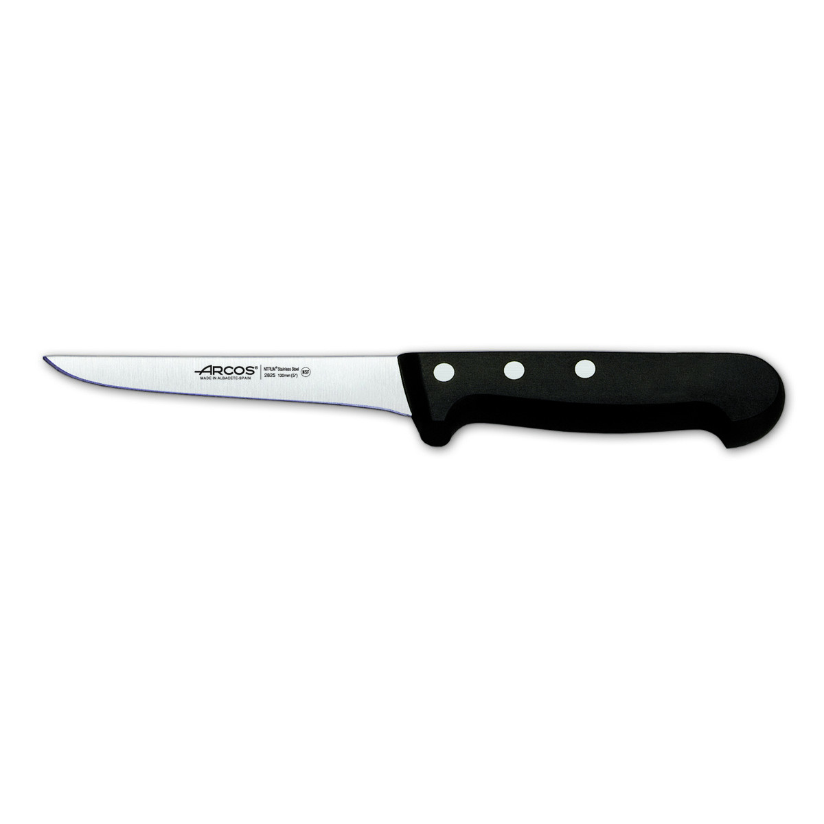 Cuchillo Deshuesador Arcos Universal 282504 De Acero Nitrum, Con Mango De Polioximetileno Y Hoja De 13 Cm En Estuche