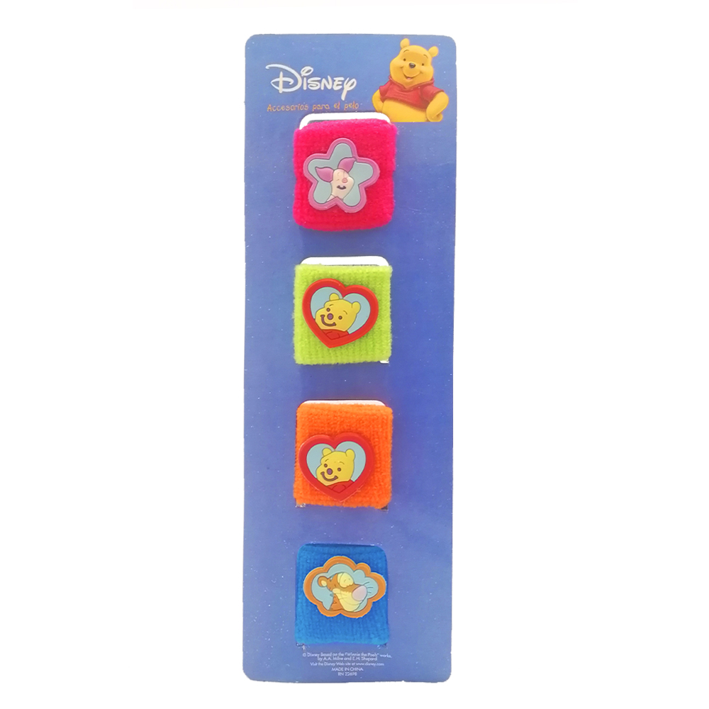 Conjunto 4 Coleteros Gomas del Pelo Winnie The Pooh Disney Cerdá