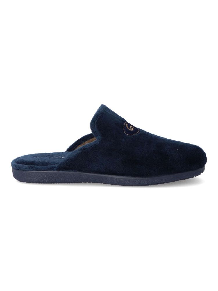 Garzón - Zapatillas de casa GAR 6101.247 para hombre, cómodas y abrigadas con suela de goma antideslizante y planta acolchada, modelo marino