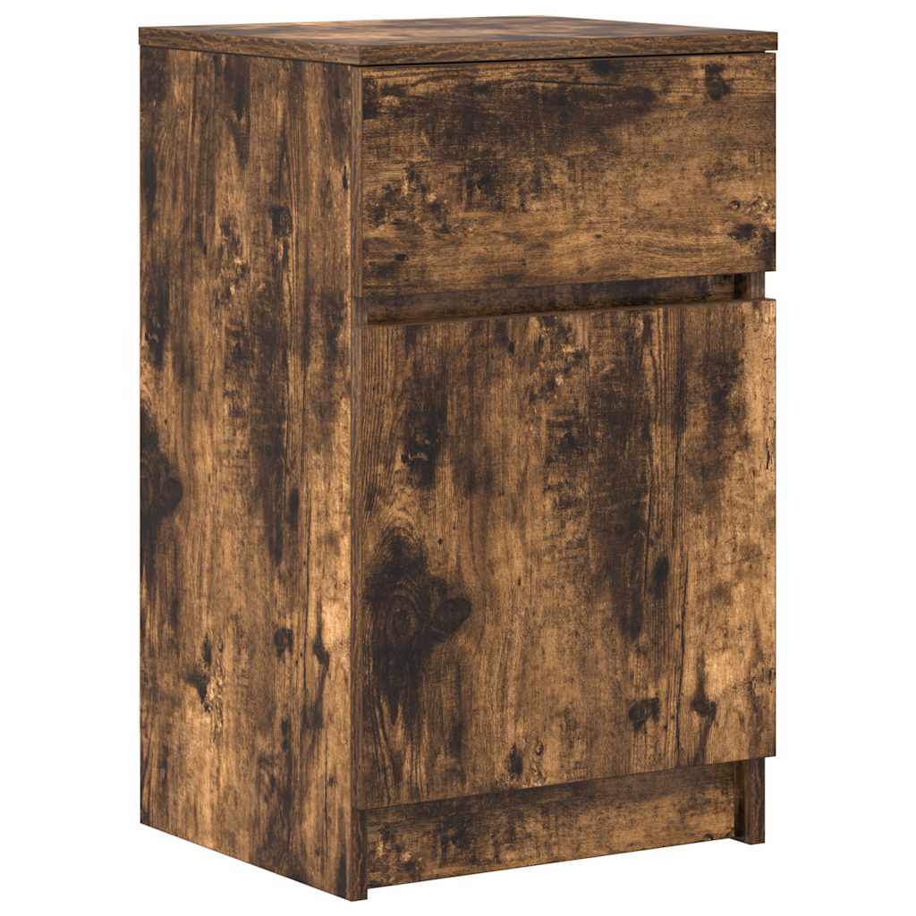 vidaXL Mesita de noche madera contrachapada  39x35x65 cm Multicolor