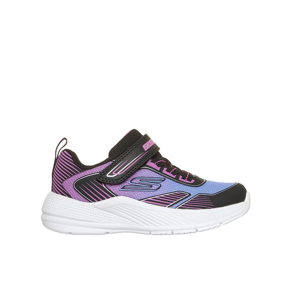 Skechers Deportivas de Niña Microspec Advance Oasis Poi modelo 303657N_BKMT color Negro con velcro 90096