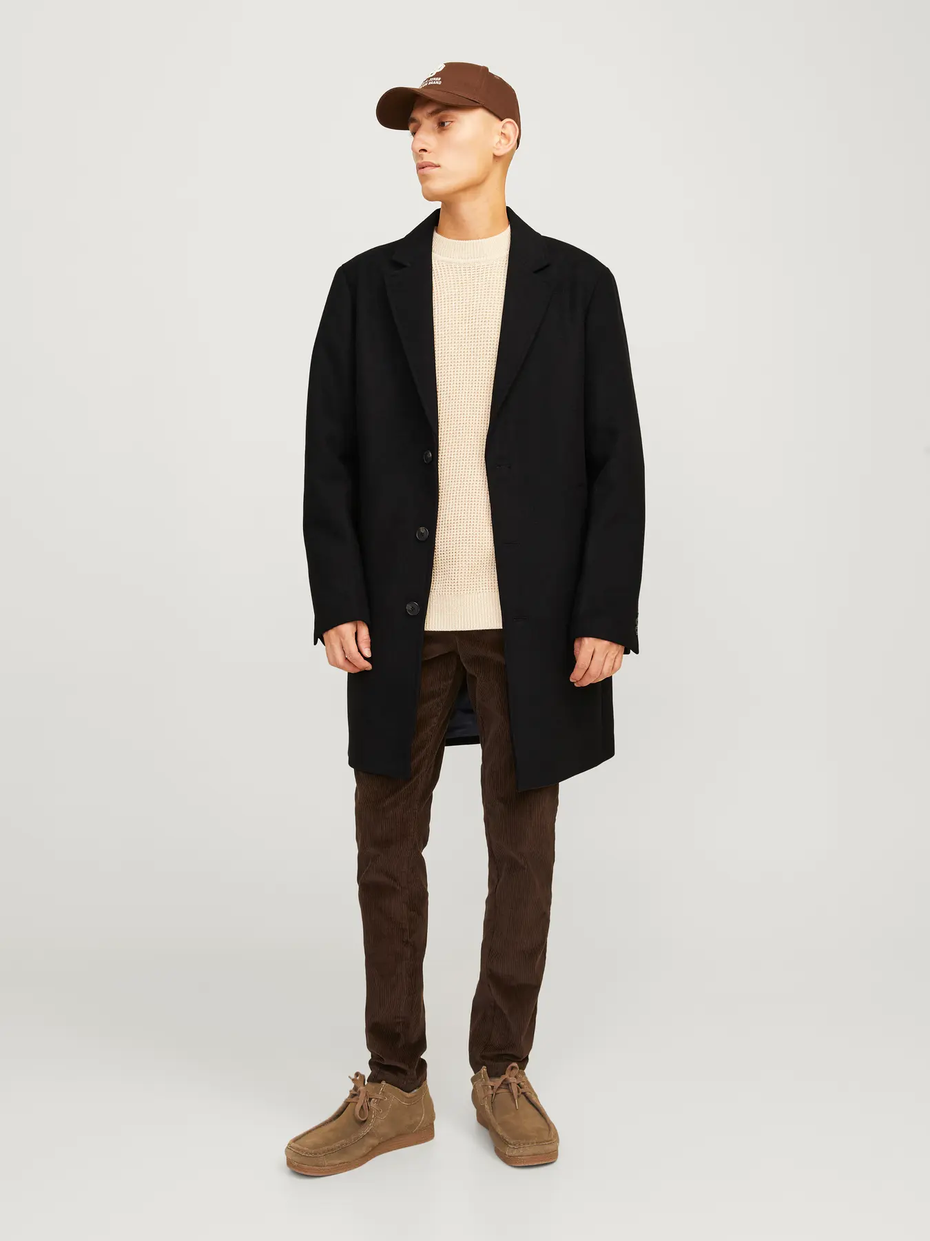 Jack&Jones abrigo lana negro para hombre JJEHARRISON