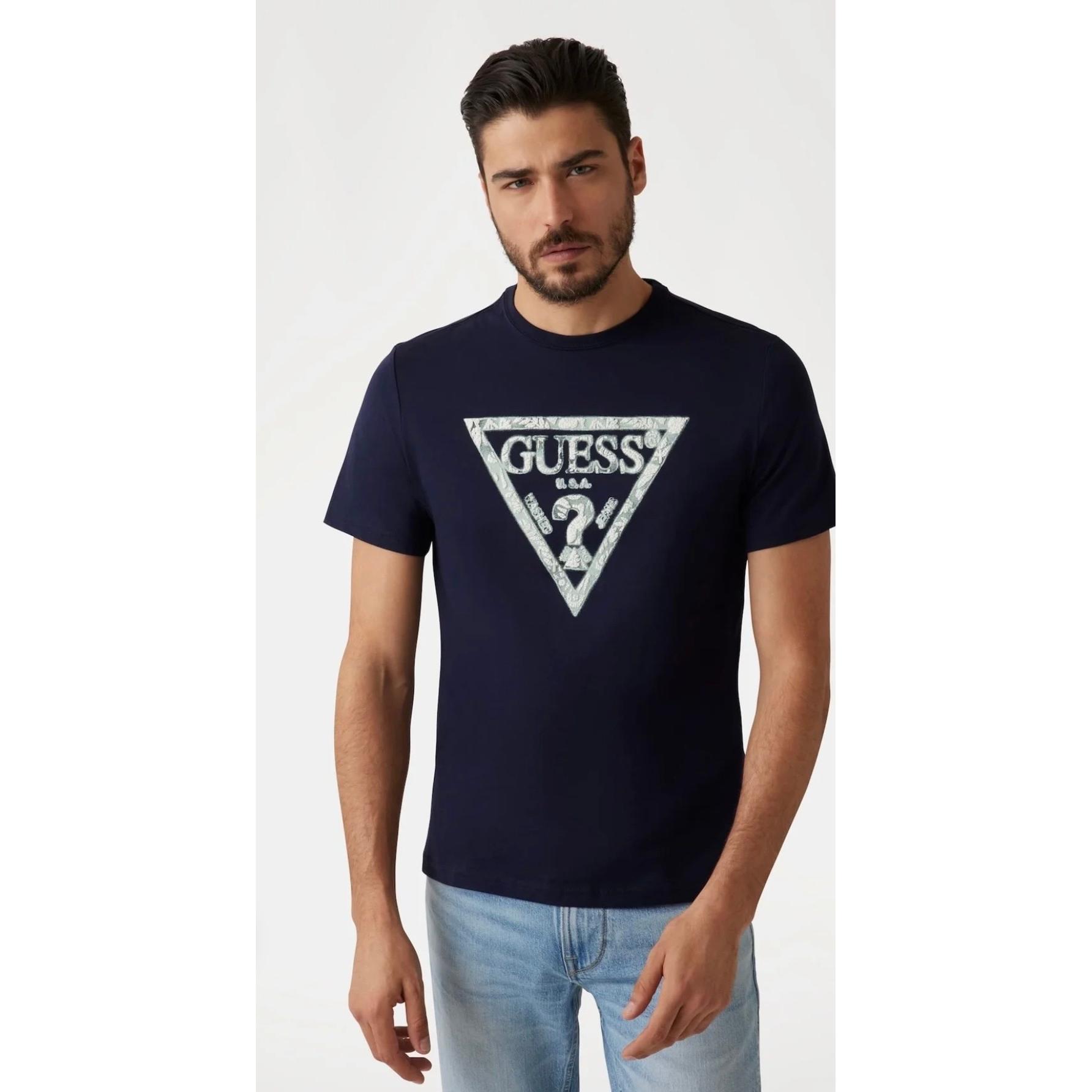 Camiseta Triangle Marino Guess