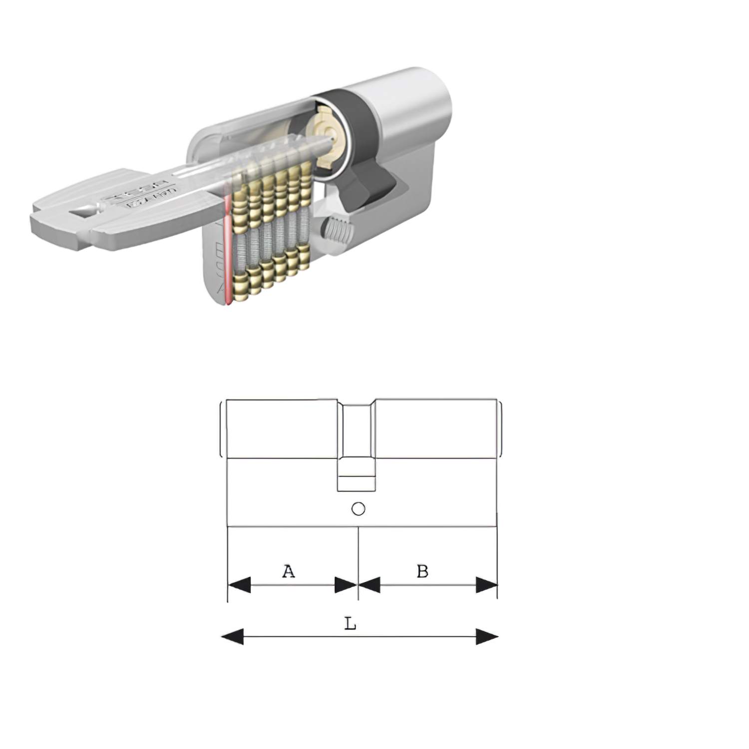 SANCO STORE - TESA Cilindro Tesa Seguridad T60 /30x30 Latonado