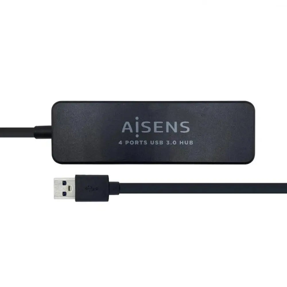 Aisens - Hub USB 3.0 x4 puertos A106-0399 con velocidad super alta 5 Gbps, protección contra sobrecorriente, alimentación por bus USB, ideal para trabajo y viaje
