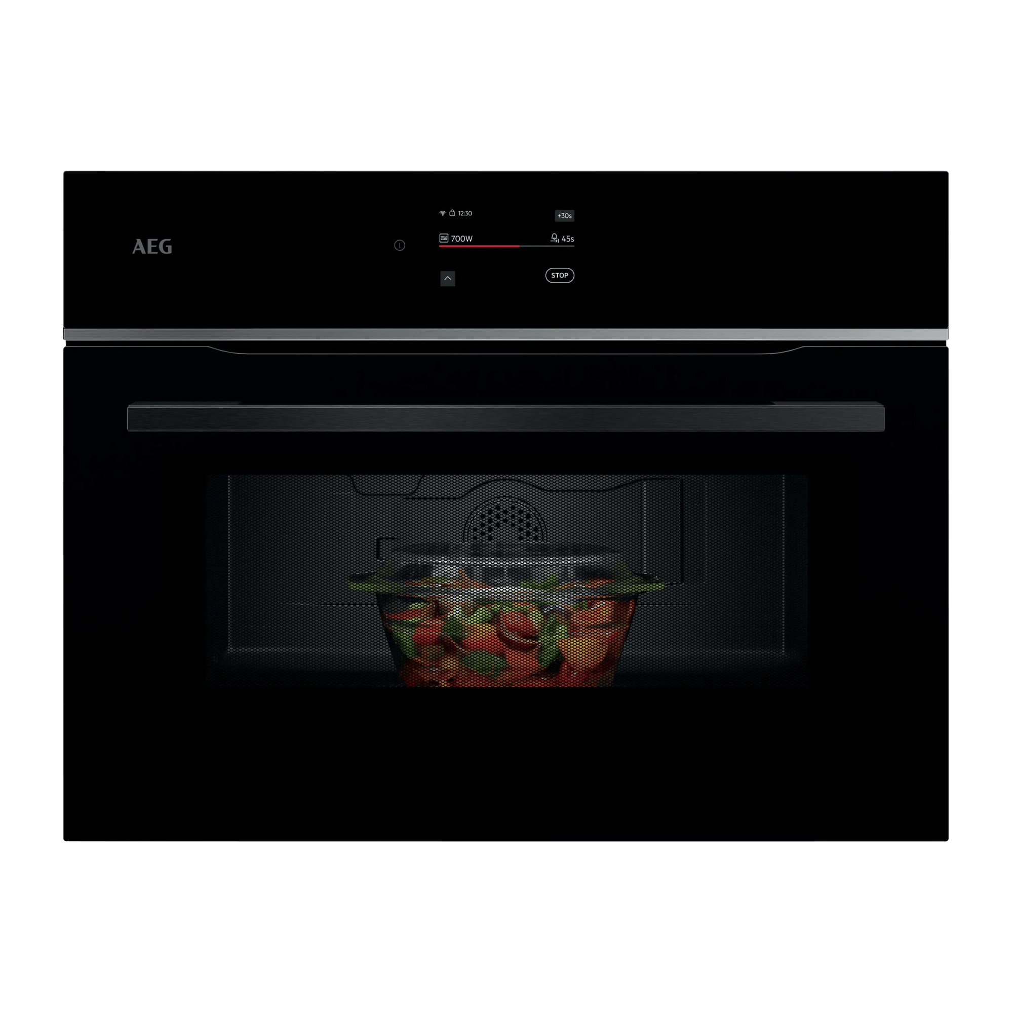AEG - Horno compacto Serie 7000 MealAssist con Display CookSmart Touch 4,3 '', con WiFi - TM7NK721B