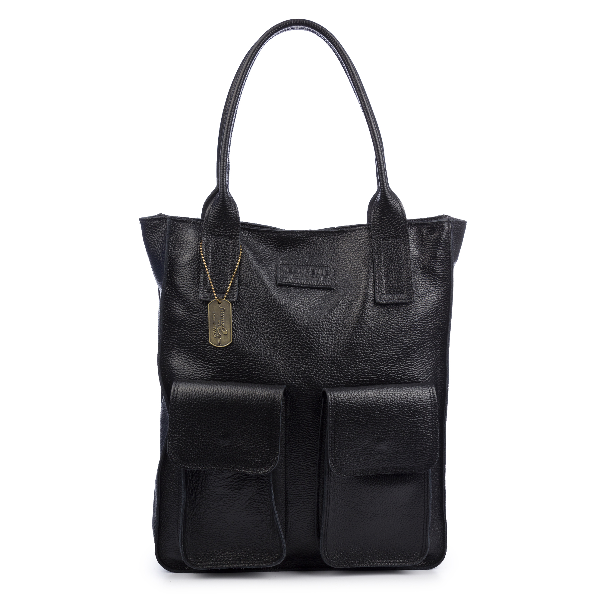 FIRENZE ARTEGIANI Bellona Bolso Tote Mujer. Piel auténtica Dollaro Fabricado en Italia 33x11x40 Cm.