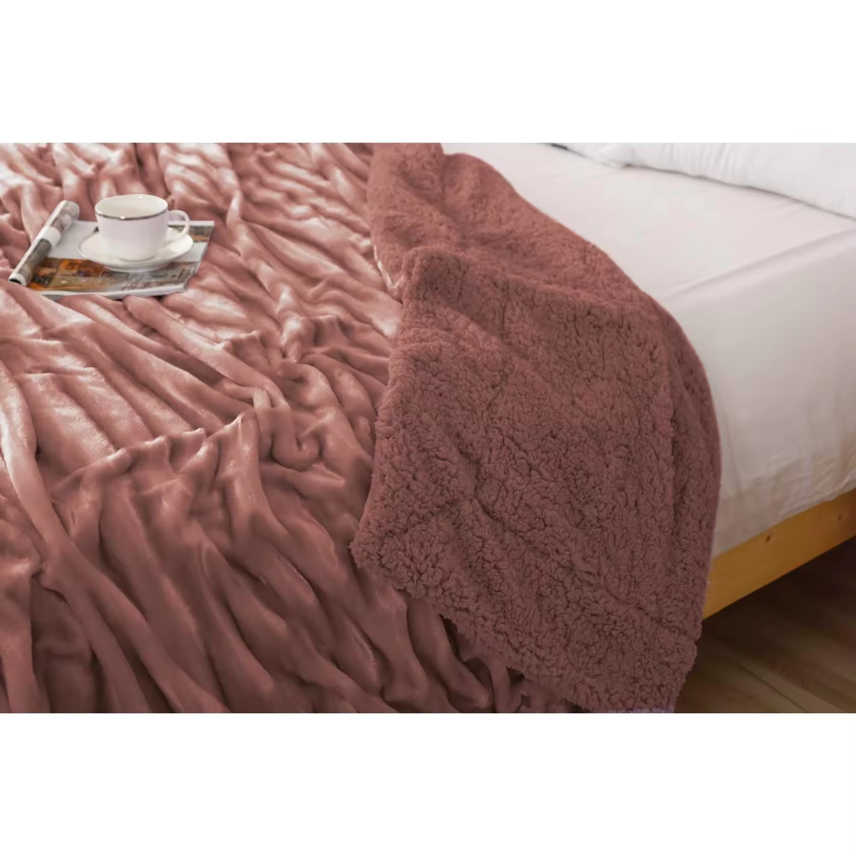 Mantas Sofa/Cama Reversible Sedalina Plaid Franela Moderna, Manta Polar de Sherpa Multiuso con Microfibra Extra Suave y Borreguitos, 3 medidas, 8 colores.