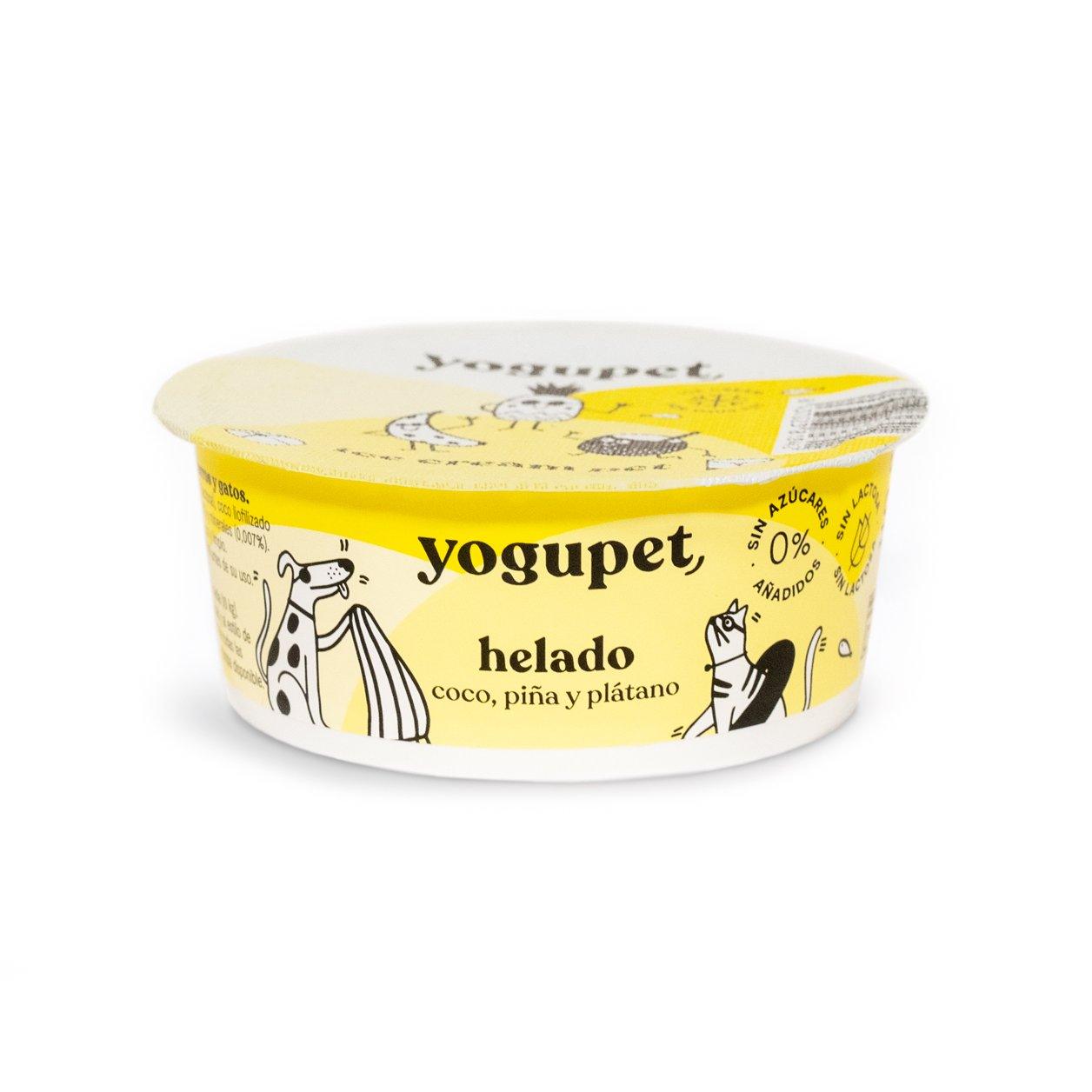 Yogupet helado de coco, piña y plátano 4x110 gr