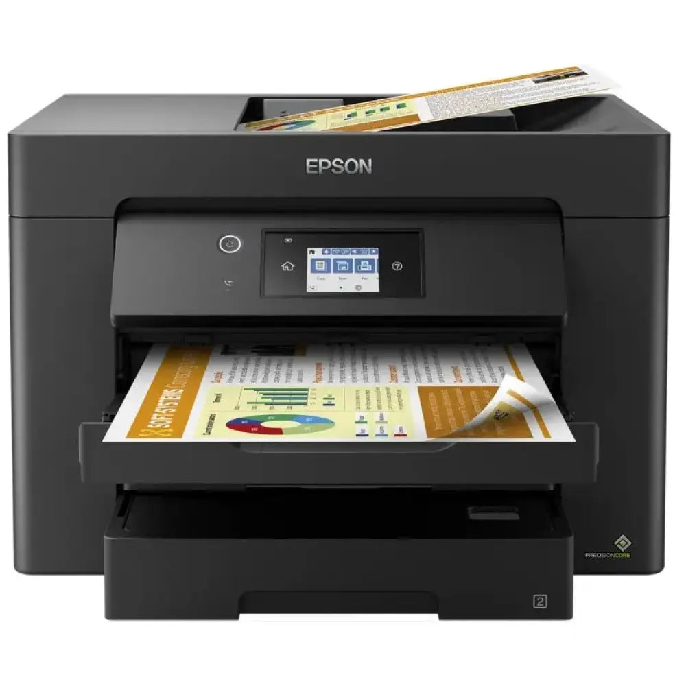 Epson - Impresora multifunción WF-7830DTWF A3 color con fax, escáner y dúplex WiFi para oficina pequeña o teletrabajo