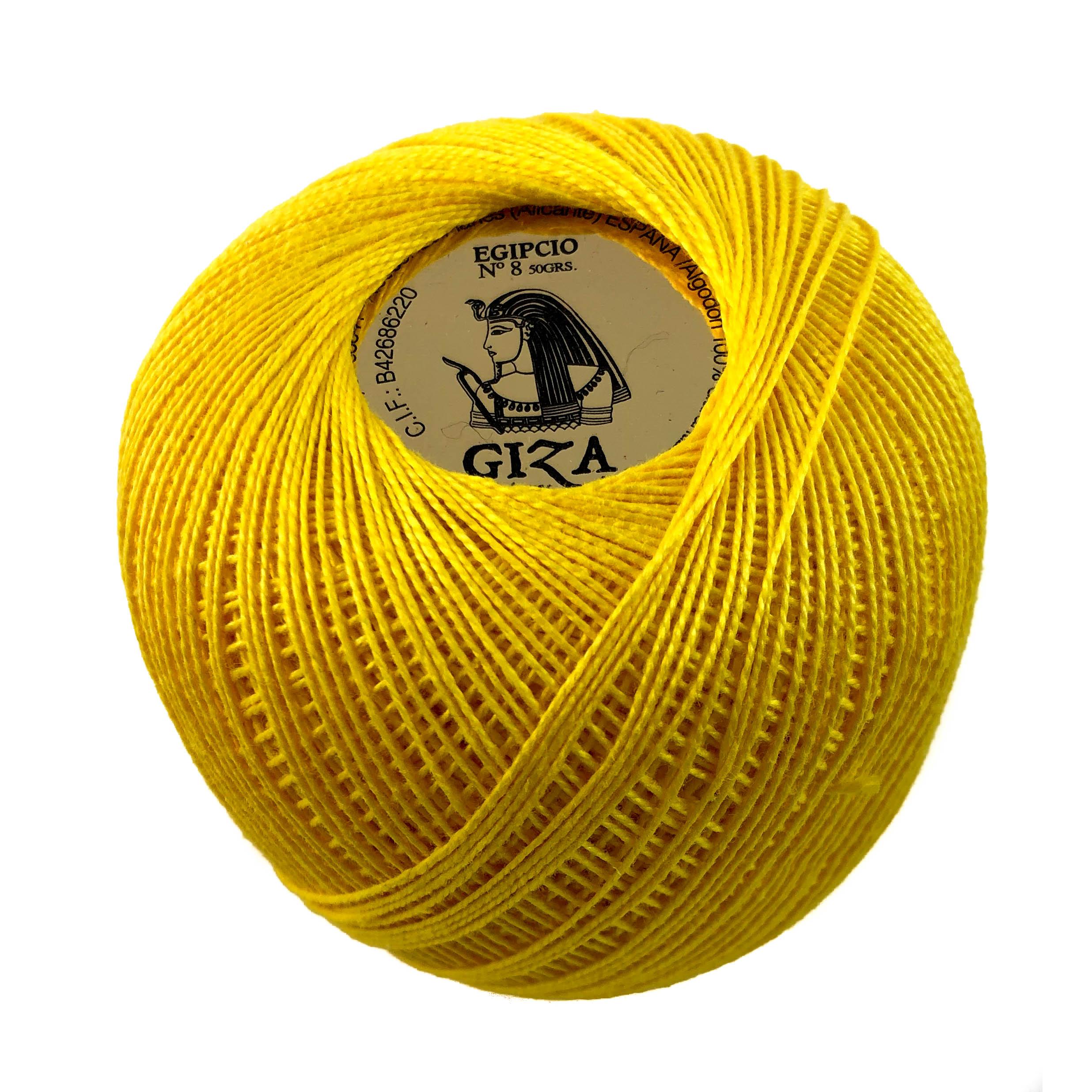 Ovillo de 50g Nº5, Nº8, Nº12 Algodón 100% Giza, Blanco, Crudo y Colores Sólidos - Suave y Resistente - Fabricado en España